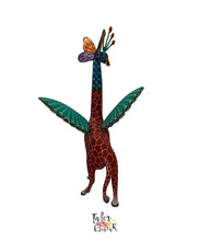 تحميل الصورة على مشاهد المعرض ، Fusion jirafa,mariposa,pavo real
