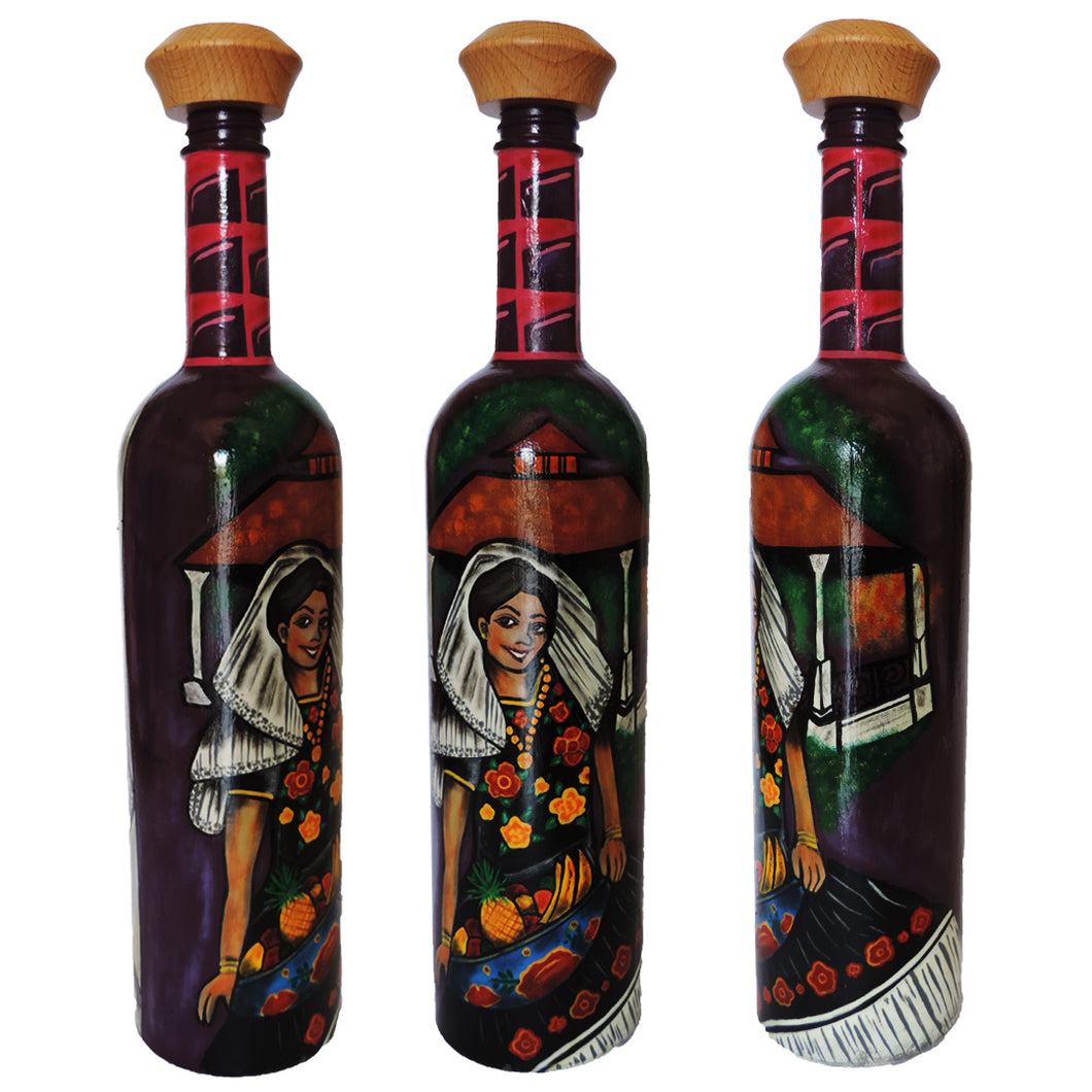 Botella mujer tehuana