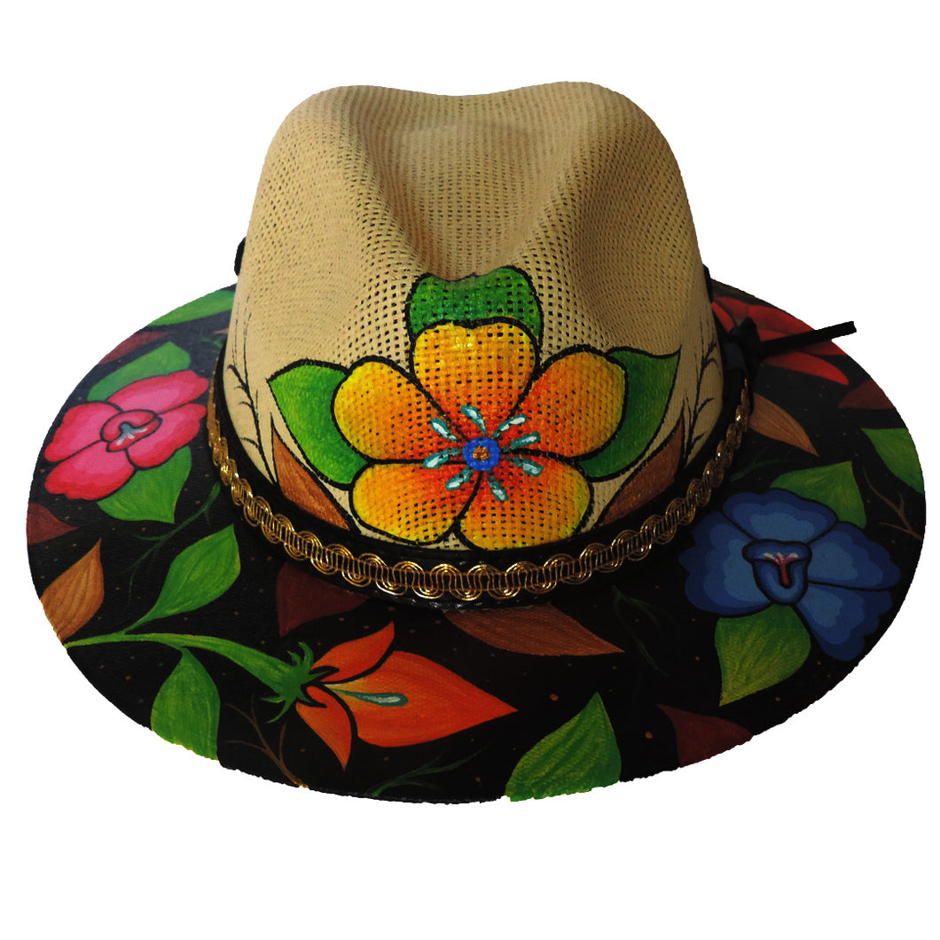 Sombrero artesanal para niña de flores itsmeñas